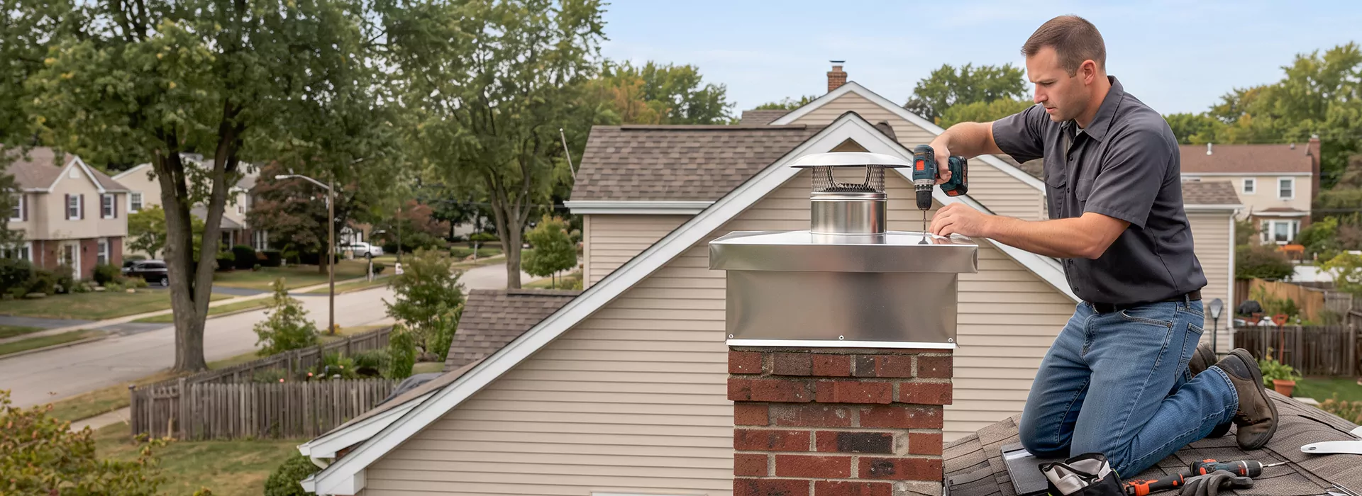 Chimney Chase Cover Installation Torrance, CA