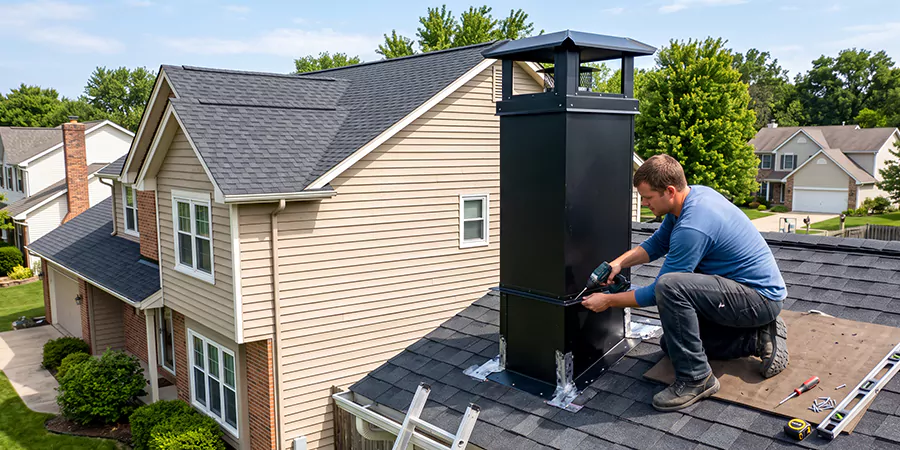 Prefab Chimney Chase Installation Torrance